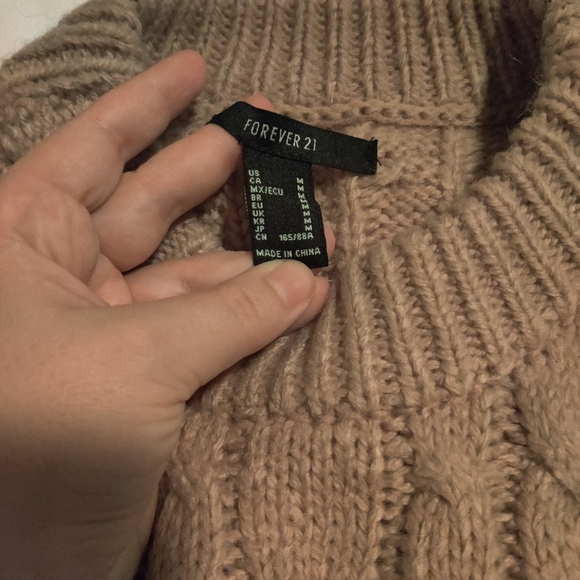 Super Soft Tan Cable Knit Cropped Sweater Vest - Picture 2 of 5